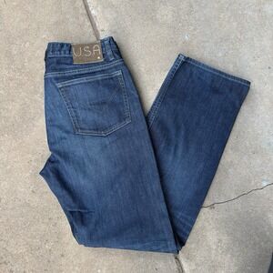 John Varvatos Men's Dark Indigo Straight Jeans